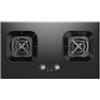 YINMAN Fornello A Gas 2 Fuochi, Portapentole In Rame Fuso In Vetro Temperato Nero Da 5,2KW, Fornello Di Conversione GPL/GN Con Protezione Antincendio E Timer, For Campeggio Camper Domestico(NG)
