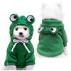 VITSOLE Abbigliamento per cani e animali domestici con cappuccio, caldo cappotto per cani di taglia piccola, media e gatto, caldo cappotto con cappuccio (verde, XS)