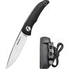 Nova Full Tang Coltello Da Caccia Campeggio a Lama Fissa 6,8Cm Con Guaina Kydex