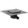 hansgrohe RainDrain Point - set completo scarico doccia a pozzetto (incl. set di installazione), scarico a pavimento per doccia 15 x 15 cm, acciaio inox spazzolato