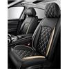 XINYUNFEI Coprisedili Auto Anteriore per Jeep Wrangler 4xe 2023-2024, Coprisedili Auto Pelle, Set completo Copri-sedile Impermeabile, Coprisedile Anteriori 2-Posti(Gold)