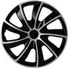 NRM Copricerchi Universali QUAD bicolor nero/argento 16 pollici set da pezzi