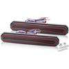 QXEJEBAF Fanale Posteriore 3 In 1 LED Freno Coda Freccia Luce Stop Sequenziale Flusso Segnale Direzionale DRL Lampada Per Camion Rimorchio ATV UTV Auto Auto 12V 24V Fari Posteriori Auto(2pieces 87leds 220mm)