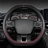 HerfsT Auto Coprivolante per Chery dr 4.0 dr 5.0 dr 6.0 2020-2024, Coprivolanti In Pelle Copri Volante Protezione Antiscivolo Decorazione Interni Accessori,J/Wine Red