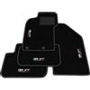 Generico Tappetini compatibili con Alfa Romeo GT 2003-2010, ricamo Alfa GT bandiera Ita, kit tappetini auto personalizzati, set tappeti in moquette, tappeto auto