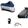 #LICA1 COMPATIBILE CON HONDA DEAUVILLE 700 ABS TELO COPRIMOTO IN NYLON 246X105X127CM+COPRISELLA 145X105CM IMPERMEABILE TG. XL COPERTURA UNIVERSALE PER MOTO SCOOTER