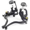 EIMMLSX Leve Freno Frizione Per Kawasaki Per Suzuki Moto Freno Scooter Frizione PX1 Pompa Freno Leva Radiale 17,5mm Cilindro Maestro Installazione 22mm Leve Frizione Freno(Nero)