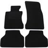J&J AUTOMOTIVE Tappetini in Tessuto per BMW 5 Series E60 / E61 2003-2010, Set da 4 Pezzi Anteriori e Posteriori, di Velluto su Misura, Antiscivolo, Colore Nero
