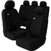 Susy Shop Coprisedili Auto Compatibili Per Focus, Set Fodere Anteriori Posteriori,Schienale Posteriore Diviso 60 e 40, Lavorazione MADE IN ITALY (Nero/Nero)