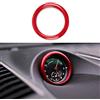 Asrnten Ramecar Anello in Alluminio per Emblema di Copertura della Bussola Circostante l'Orologio Centrale del Cruscotto per Porsche 911 718 Cayenne Macan Panamera, ecc. (Rosso)