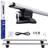 DGH SYSTEM Barre portatutto portapacchi easy line expert 135 cm compatibile con Renault Kangoo II VAN 2008-2021 con punti fissi di serie, serratura, 90 kg