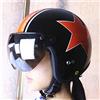 SIXRUN Visiera Universale per Casco retrò a 3 Scatti, Lente per PC, Protezione Solare Antivento per metà Viso e Caschi da Moto 3/4 (#2)