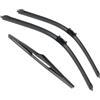 MYSSJS Tergicristalli Per Ford Per Fiesta Per MK6 2008-2016 Auto Anteriore Tergicristallo Posteriore In Gomma Morbida Tergicristalli Auto Parabrezza 26 15 12 Spazzole Tergicristallo(3 wipers)