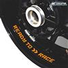 psler Adesivo riflettente per pneumatici per motociclette per READY TO RACE