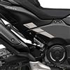 labelbike - Adesivi 3D Moto Zona Pedane Passeggero Protezione e Decorazione in Resina compatibile con Yamaha Tmax 2022-2026 Colore Argento