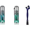 GENERICO KIT PULIZIA MOTO REX LUBRIFICA CATENA MOTO GRASSO + PULITORE + SPAZZOLA 500+500 ML