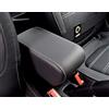 Drive Design Bracciolo compatibile per Smart 453 ForTwo e ForFour ECOPELLE NERO e CUCITURE BIANCHE regolabile in lunghezza