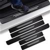 QYMIHQIGJ 5 Pezzi Fibra di Carbonio Battitacco per Auto per BMW iX1 U11 EV Hybrid 2022 2023 2024, AntiGraffio Soglia Protezione per Battitacco Car Accessori