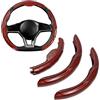 Rondrive Rivestimento Per Volante In Fibra Di Carbonio Compatibile Con Mercedes Benz E CLK CLS G SL Classe W211 C209 C219 W463 R230 3 Pezzi Coprivolante Protezione Volante Accessori Auto Colore Rosso