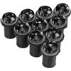 BOSDF Viti Ergal Moto Per y-amaha fz6 fz1 f-azer mt-09 XSR 700 XT 1200 R6 R3 R1 10PCS Carenatura Vento Schermo Vite Bullone kit Parabrezza Dado di Montaggio Wellnut(Black)
