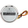 Keenso Contaore per Motore della Barca, 9-32 V, 52 mm, Rotondo, Digitale, ad Alta precisione, per Yacht, Barche Pesca (quadrante Bianco Lunetta Argentata)