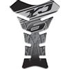 Tankpad PARASERBATOIO ADESIVO RESINATO EFFETTO 3D compatibile con YAMAHA XJ6 (Grigio)