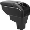 ZENVI Braccioli Compatible with Citroën C3 Braccioli 2024-2026 Console Centrale Organizer Immagazzinaggio Scatola Stile Doppia Porta Utilizzabile Per Autisti Supporto Gomito (Stile Fibra Carbonio)