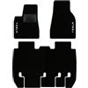 QUEMAR Tappetini Auto compatibili con Tesla Model X 2015-2021/5 6 7 posti/Kit Tappeti Moquette e Gomma su Misura (Set 2 Anter.+1 Poster.)/ Ricami e Colori Personalizzati (Bordo Nero, 2 Ricami)