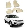 OMAC Tappetini in Gomma Tappetini Compatibili con Range Rover Evoque 2011-2024 TPE Matten Beige 4X