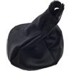 GENERICO Cuffia in Ecopelle Nera con Ghiera di Ritenzione per Leva Cambio Compatibile con Auto Fiat Panda III 312 dal 2012