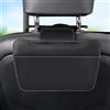 Qirc Pattumiera in pelle per poggiatesta, cestino della spazzatura da appendere, impermeabile, pieghevole, organizer per auto, multiuso, accessori interni per SUV, camion, camper, campeggio (nero