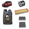 OP Kit tagliando 3 filtri + 4L olio 5W-30 IPC C2 compatibile con Citroen c3 ii 1.1 I Benzina 2009-2013