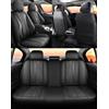NOBQUA Coprisedili Auto Universali per 5 Posti in Vera Pelle-Compatibili con MG HS/ZS BYD Atto 3 / Seal/Tang - Impermeabili, Antiscivolo-Set Completo per SUV e Berlina