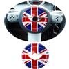 uvcany MINI R50 R52 R53 Decorazione Volante dell', Adesivo Volante per Mini Cooper One/S/JCW Serie R R50 R52 R53 2002-2006(Union Jack blu)