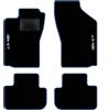 QUEMAR Tappetini Auto per Alfa Romeo GT, Bordo Blu, 2 Ricami | 2003-2010 / Kit Tappeti Moquette e Gomma su Misura / Set 2 Anteriori + 2 Posteriori / Ricami e Colori Personalizzati