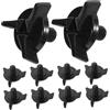 OUNONA Viti Per Visiera Casco Da Moto 10 Pezzi in Plastica Nera, Accessori Per Motociclette , Fissaggio Parasole Per Casco Da Cross e Bici, Montaggio Veloce e Resistente