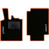 QUEMAR Tappetini Auto per Smart Fortwo 450, Bordo Arancio, 2 Ricami | 1998-2007 / W450 / Kit Tappeti Moquette e Gomma su Misura / Set 2 Anteriori / Ricami e Colori Personalizzati / Antiscivolo