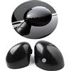 uvcany MINI Coperture per specchietti laterali per porta auto Mini Cooper One/D/SD/S/JCW Serie F F54 F55 F56 F57 F60 2014-2019.6 (Nero, serie F con foro luminoso)