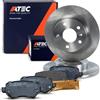 ATEC Germany Set freni asse posteriore incl. dischi freno Ø 264 mm completi + pastiglie freno posteriori Compatibile con OPEL ASTRA G, ASTRA H, COMBO, MERIVA A, MERIVA B, ZAFIRA B, ZAFIRA A