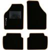 QUEMAR Tappetini Auto per Lancia Musa 2004-2012, Bordo Beige, 1 Ricamo | Kit Tappeti Moquette e Gomma su Misura / Set 2 Anteriori + 2 Posteriori / Ricami e Colori Personalizzati / Antiscivolo