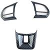 Orton 3PZ / Set ABS Coprivolante per Volante per Adesivo Decorazione per Interni per MG5 MG6 MG ZS nel Fibra di Carbonio
