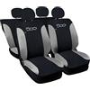Auto Accessori Lupex Coprisedili Auto Compatibili con Cinquecento 500, Made in Italy, tessuto poliestere, Nero - Grigio Chiaro