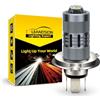 Ruiandsion H4 LED moto faro lampadina P43T bianco AC 12-36V / DC 12-80V lampadina LED Super Bright 3000LM con lente proiettore per moto faro, non polarità