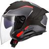 LS2, Casco Moto Jet VERSO II AIR Black Red, 3XL