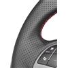 TINGYUS Copertura Volante Per Fiat Per Bravo 2007-2015 Per Doblo 2010-2015 Coprivolante Auto In Pelle Artificiale Nera Cucita A Mano Fai Te Coprimanubrio Auto(Black Thread)