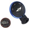 TEKLIGHT Kit Riparazione Chiave Slot FOB Shell VARI COLORI + batteria VL2020 / ML2020 Ricaricabile+ Logo non Originale per BMW Mini Cooper R56 3 Tasti (COVER ANELLO BLU + BATTERIA VL2020)