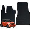 W-Parts TAPPETI - TAPPETINI IN GOMMA 3D TPE NERI PER SMART Fortwo 453 dal 2014 al 2019