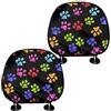 Belidome Colorato Cane Paw Poggiatesta Copre per Auto Donne Uomini, Durevole Antiscivolo Universale, Accessori Auto