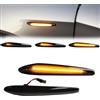 Fouedy 2 Pezzi Indicatore di direzione Laterale Dinamico a LED Frecce Laterale Dinamico a LED per Alfa Romeo 159 Sportwagon Typ 939 Boera Spider 2006-2012 (Nero)