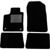 ASC Tappetini Auto Compatibili con Renault Twingo II Serie CN0 2007-2014 Hatchback, Moquette, Bordo Nero Antiscivolo, Battitacco in Gomma